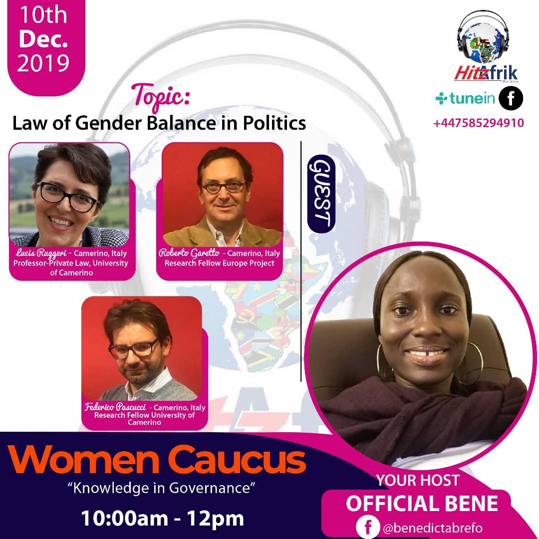 Gender equality and cross border issues in a Facebook live program today